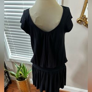 Black Ella Moss Cotton Dress
